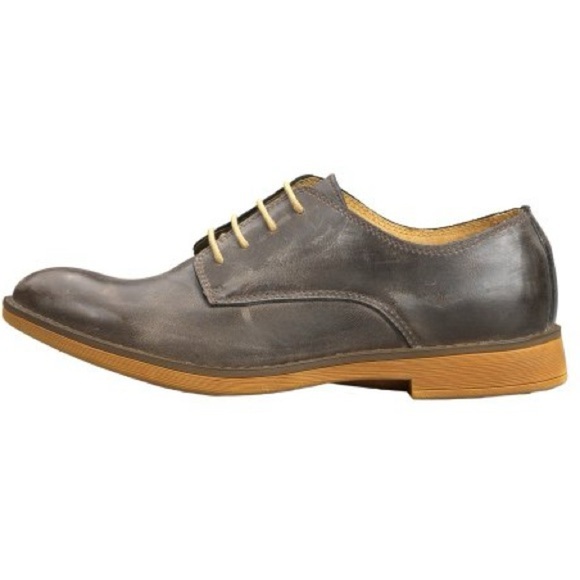 HEY DUDE Brown Leather Loafers Volterra Derby Dress Shoes Oxfords Mens 45 - Picture 3 of 10